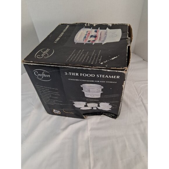 Crofton 3-Tier Food Steamer Model HY-4402 w Rice Tray 800W NEW Open Box Tested - Picture 14 of 15